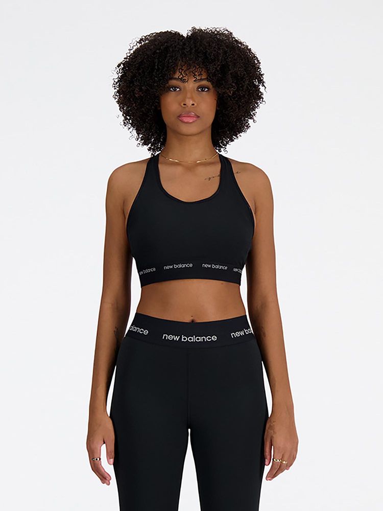 New Balance Black Solid/Plain Regular Sports Bra-picture-16