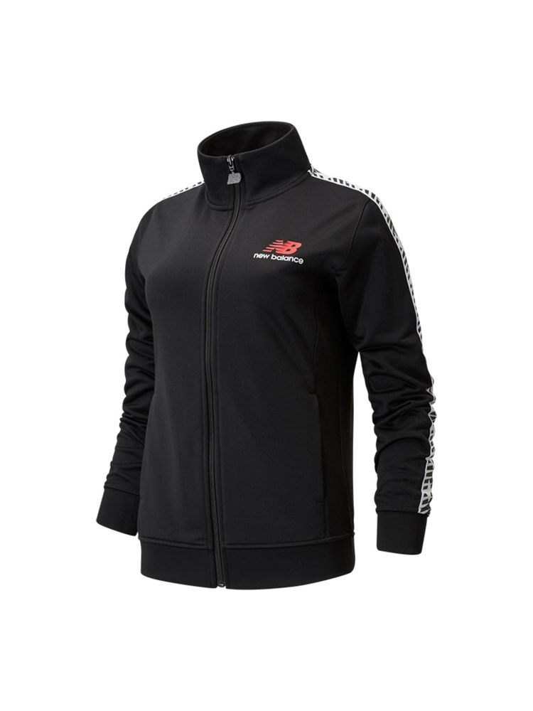 New Balance Black Solid/Plain High Neck Jacket-picture-19