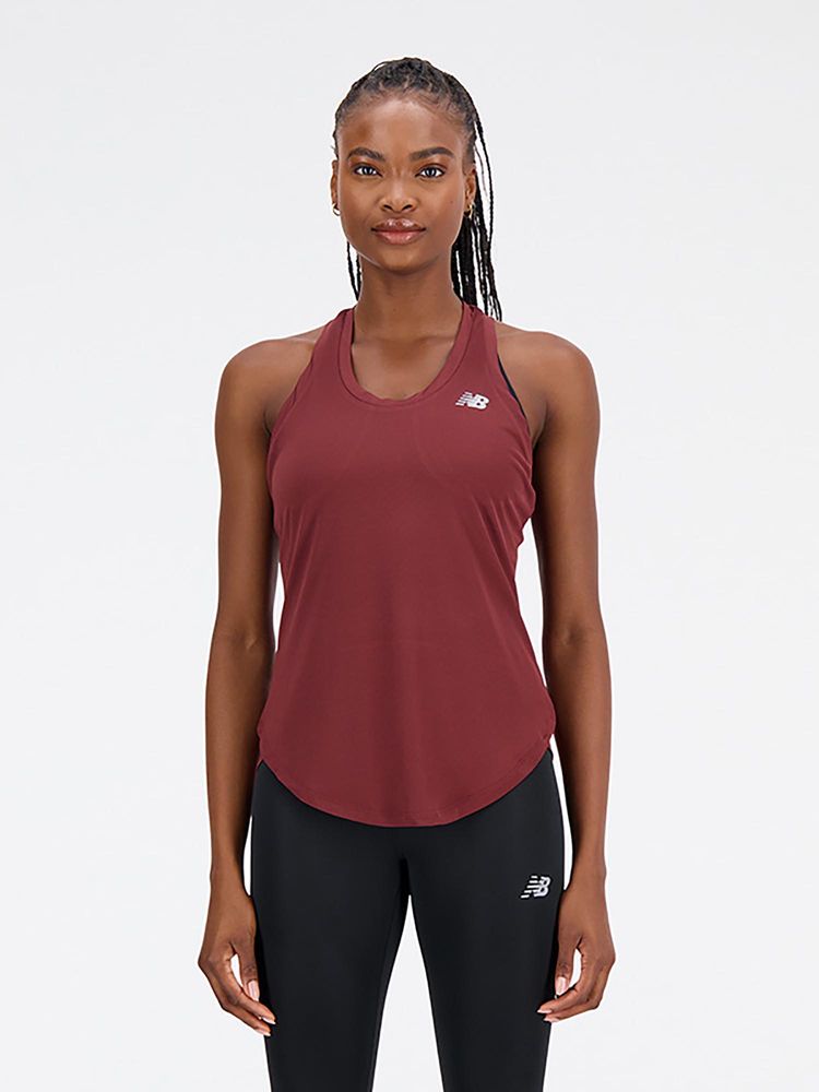 New Balance Burgundy Solid/Plain Regular Tank Top-picture-25