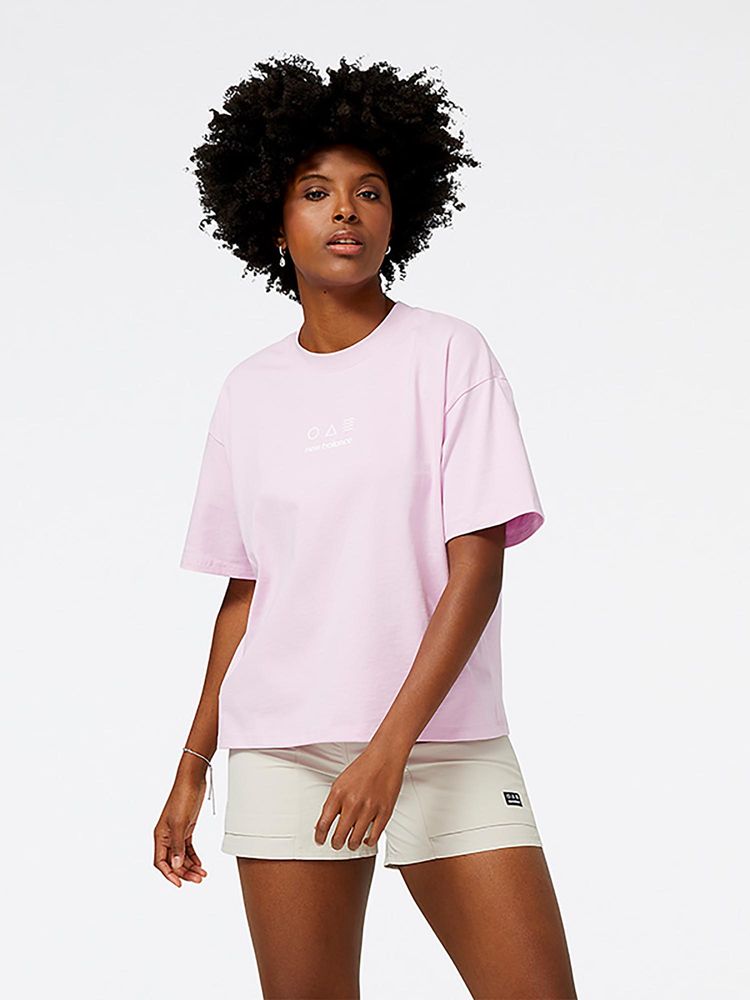 New Balance Pink Solid/Plain Round Neck T-Shirt-picture-25
