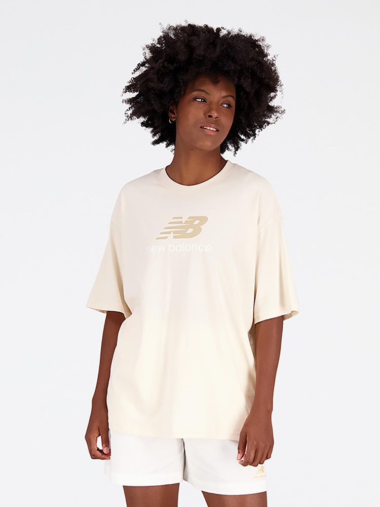 New Balance Cream Solid/Plain Round Neck T-Shirt-picture-15