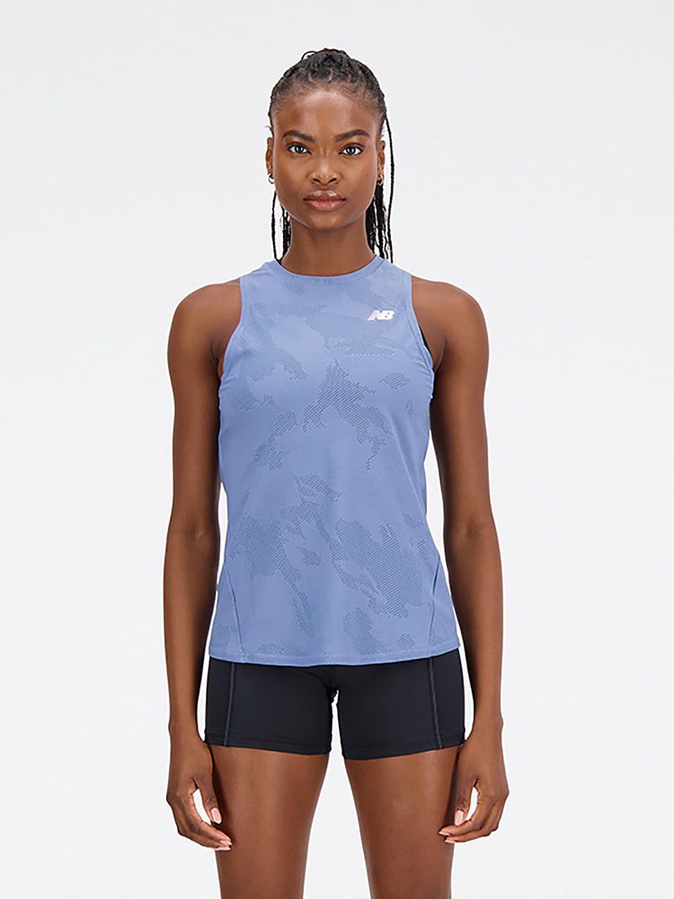 New Balance Blue Self Design Regular Tank Top-picture-19