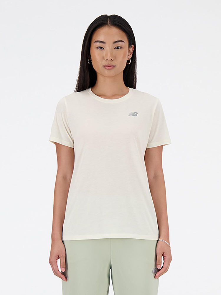 New Balance Beige Solid/Plain Round Neck T-Shirt-picture-21