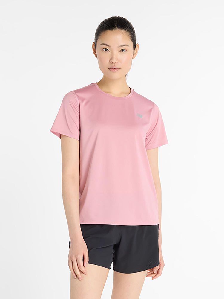 New Balance Pink Solid/Plain Round Neck T-Shirt-picture-10