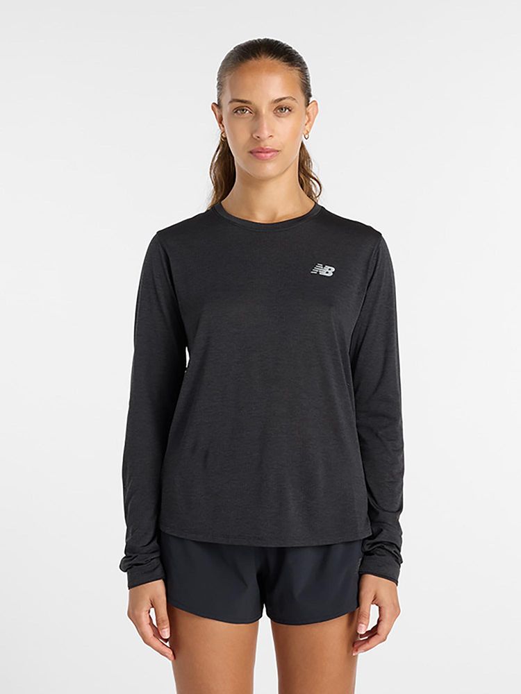 New Balance Black Solid/Plain Round Neck T-Shirt-picture-27