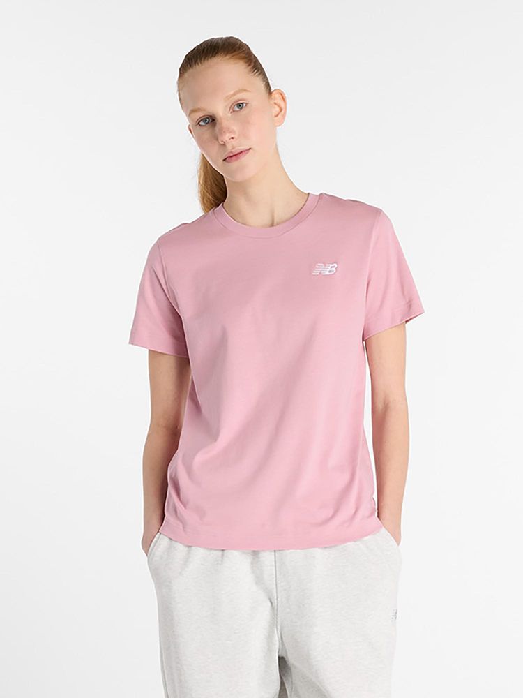 New Balance Pink Solid/Plain Round Neck T-Shirt-picture-28