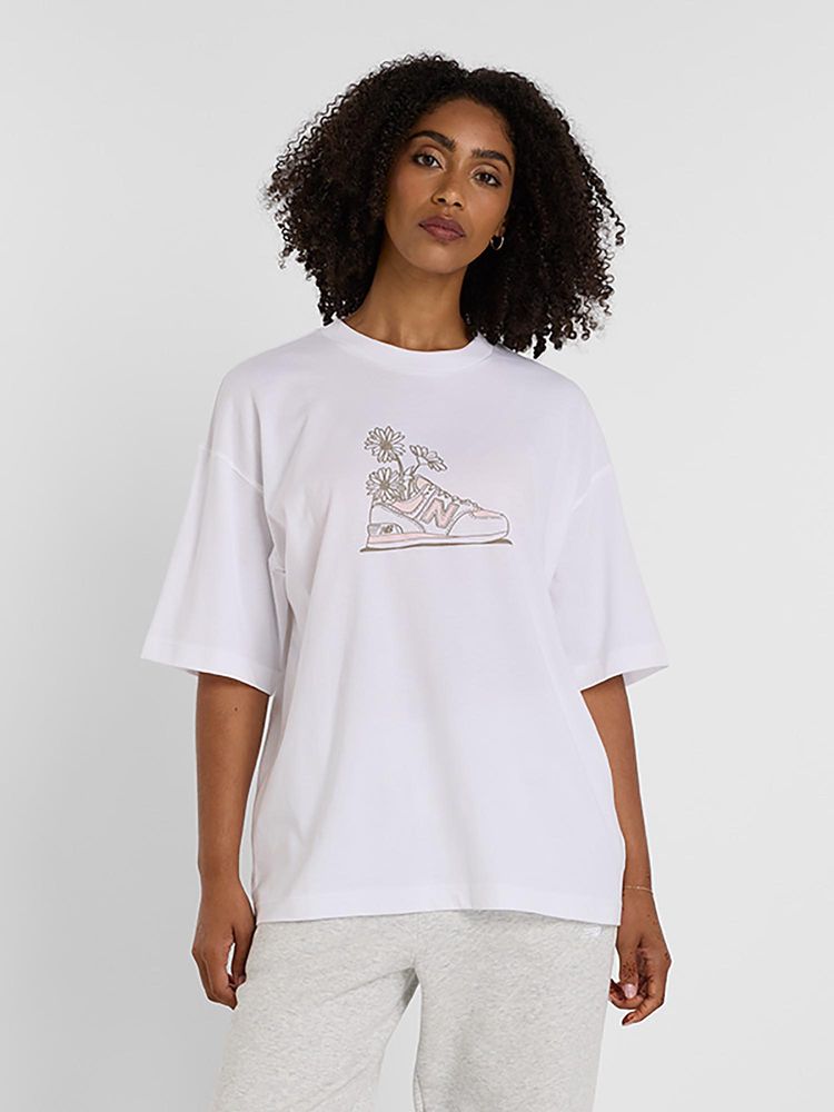 New Balance White Printed Round Neck T-Shirt-image-46