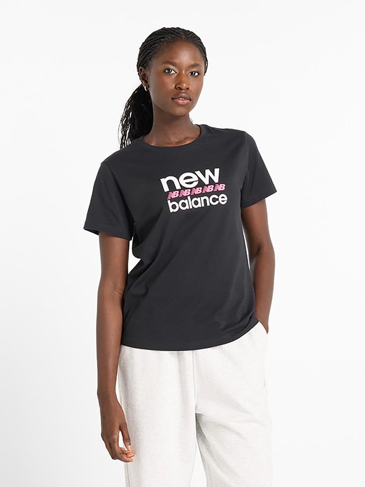 New Balance Black Typography Round Neck T-Shirt-picture-11