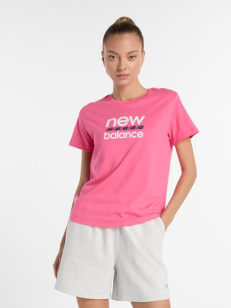 New Balance Pink Typography Round Neck T-Shirt-picture-14