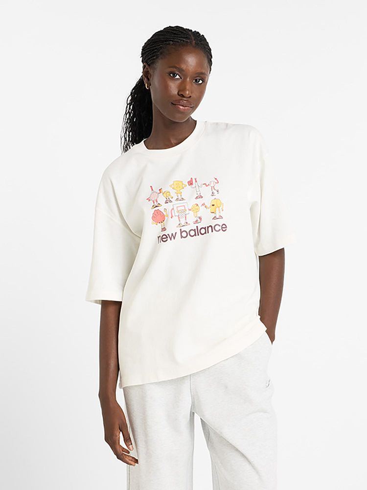 New Balance Cream Printed Round Neck T-Shirt-picture-20