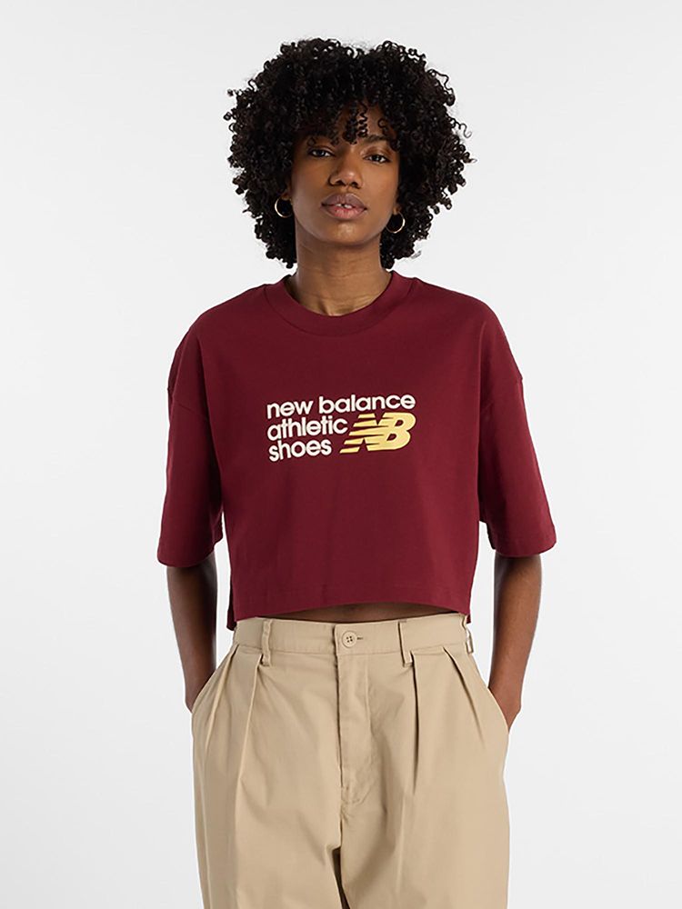 New Balance Burgundy Typography Round Neck T-Shirt-picture-14