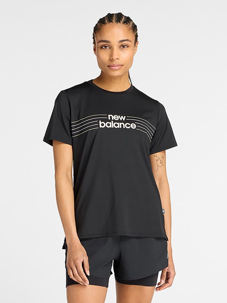 New Balance Black Typography Round Neck T-Shirt-picture-22