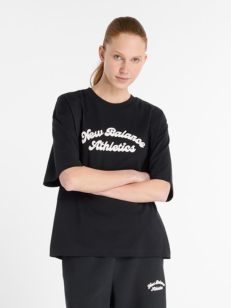 New Balance Black Typography Round Neck T-Shirt-picture-14