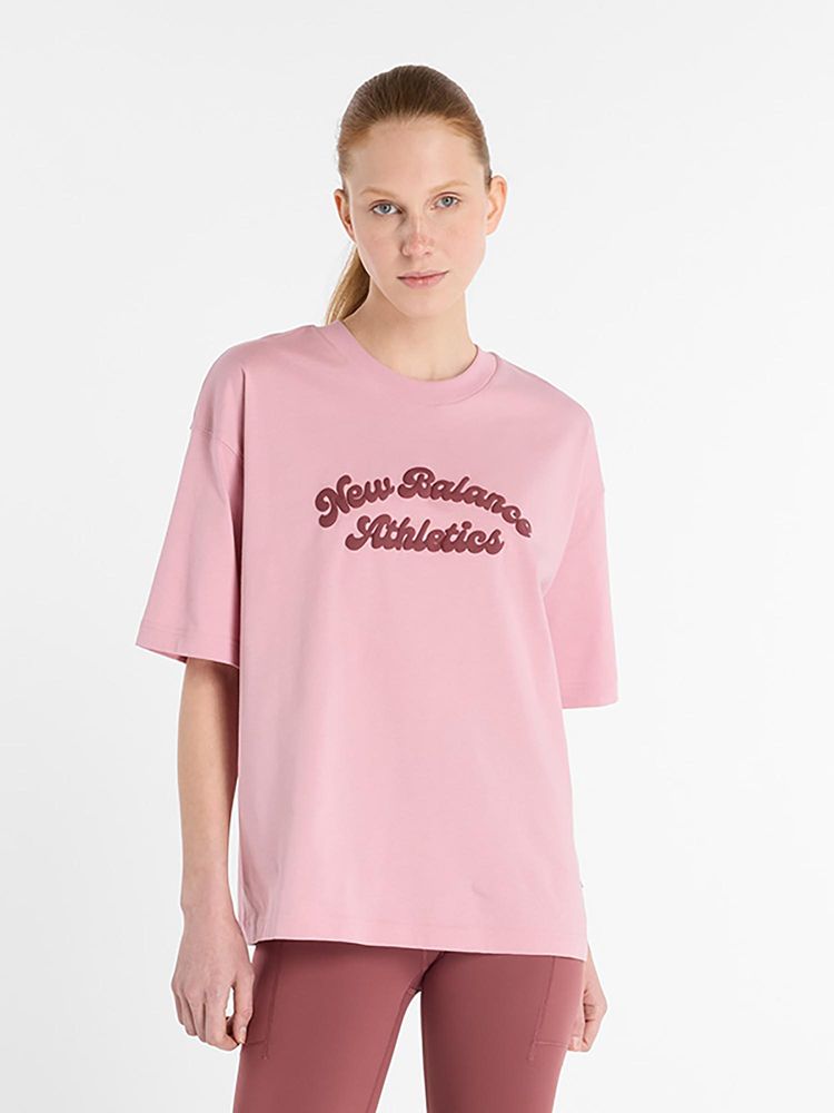 New Balance Pink Typography Round Neck T-Shirt-picture-20