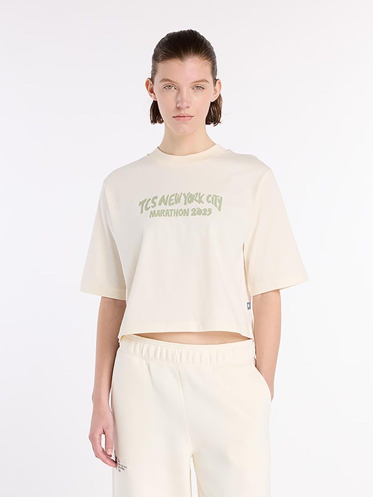 New Balance Cream Typography Round Neck T-Shirt-picture-13