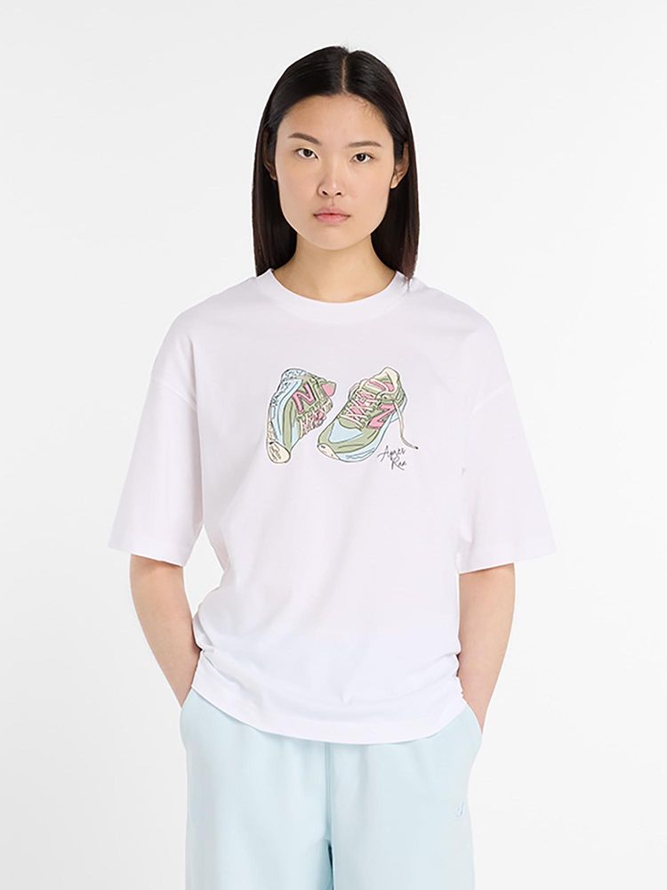 New Balance White Printed Round Neck T-Shirt-picture-10