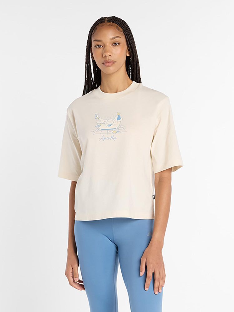 New Balance Cream Printed Round Neck T-Shirt-picture-25
