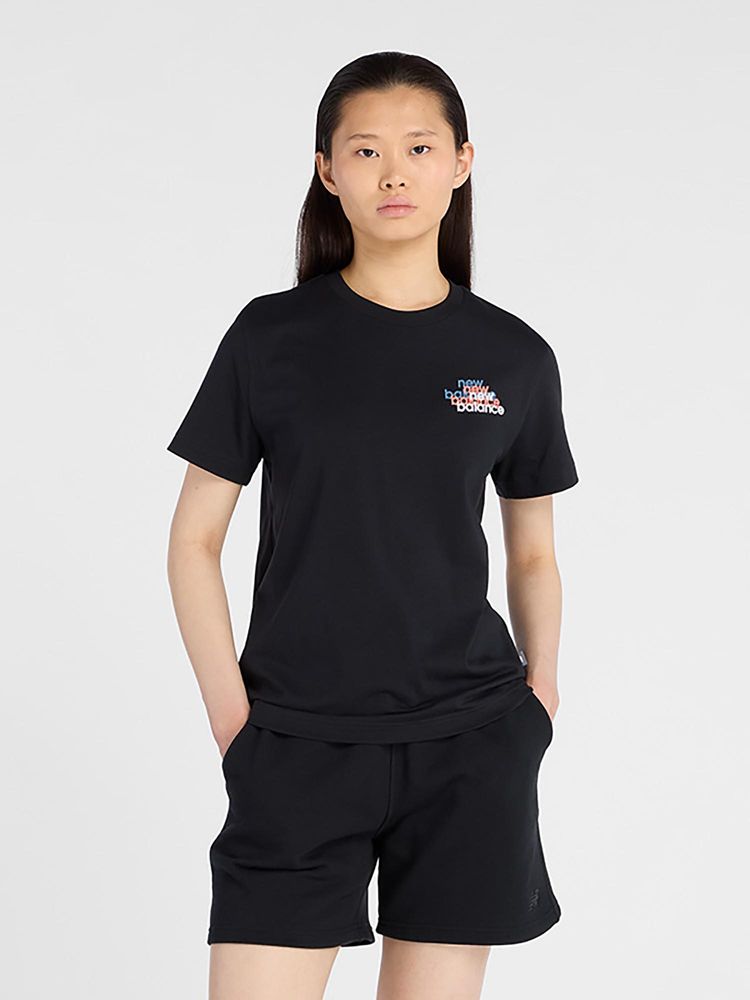 New Balance Black Typography Round Neck T-Shirt-picture-26
