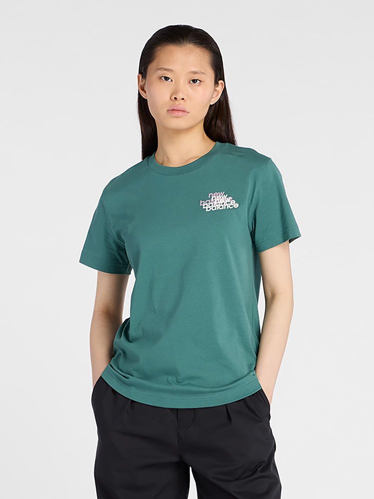 New Balance Green Typography Round Neck T-Shirt-picture-28