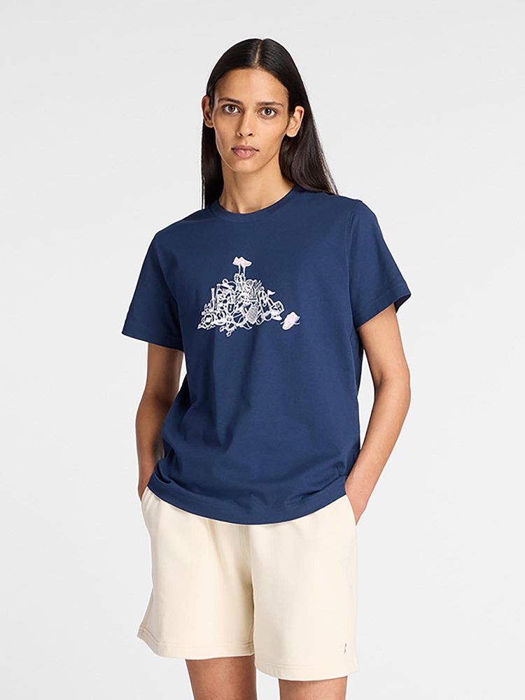 New Balance Navy Blue Printed Round Neck T-Shirt-picture-10