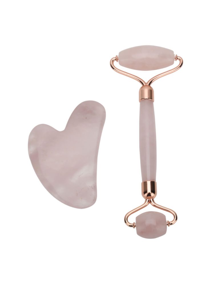 OROSSENTIALS Rose Quartz & Gua Sha Combo Set Face & Neck Massager Kit-image-5