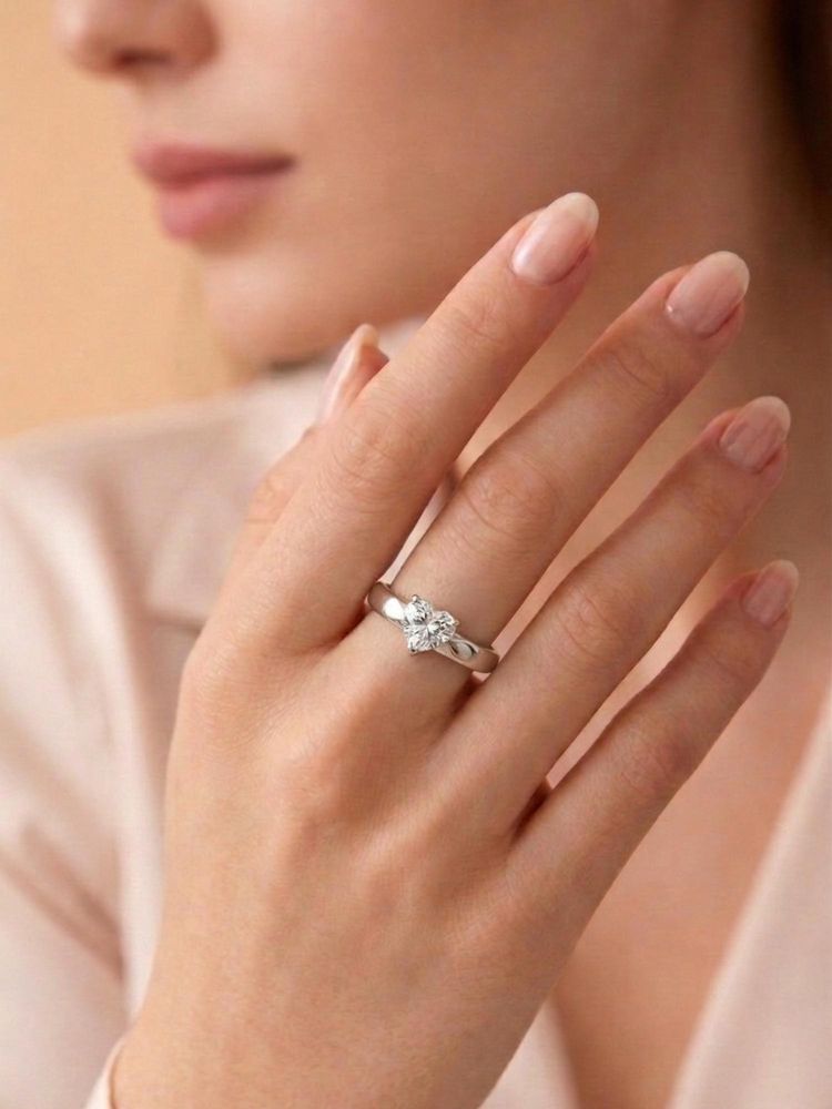 925 SILLER Pure Heart Glow Love Ring-picture-21