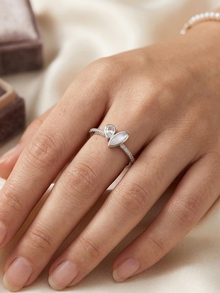 925 SILLER The Twin Souls Petal Ring-picture-23