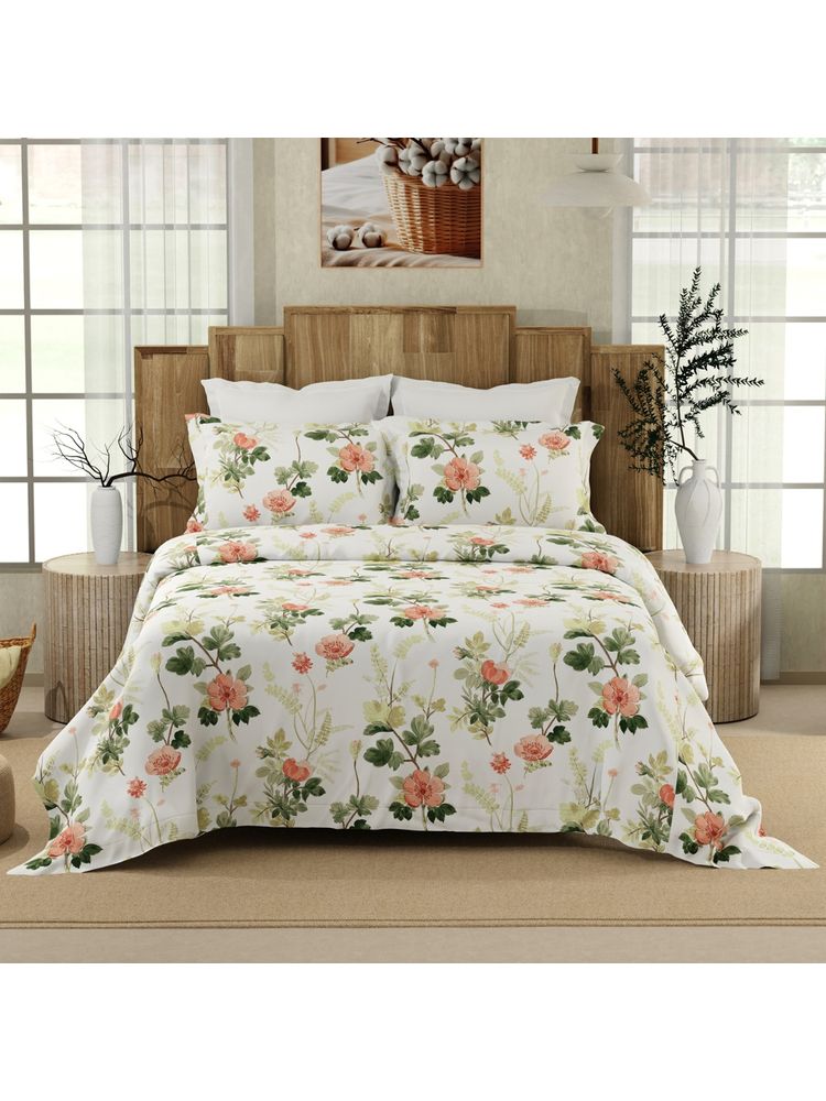 Layers 200 Tc Botanical Floral Bedsheet with Pillow Covers (Double)-picture-10
