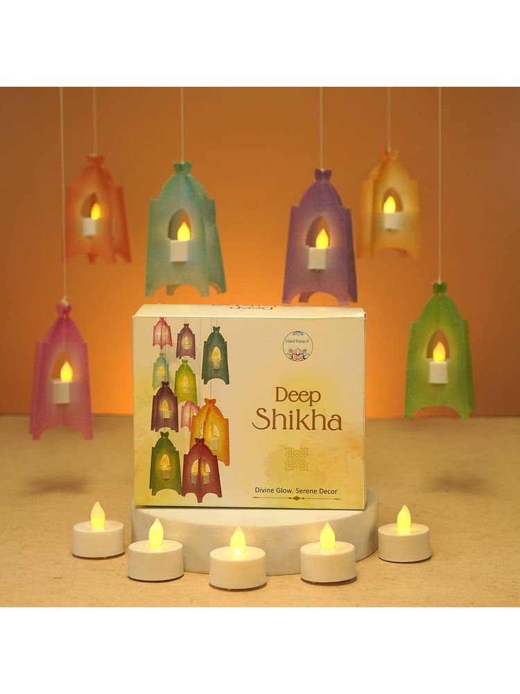 Island Rangoli Deep Shikha Wall Lanterns Decor (Set Of 6)-image-45