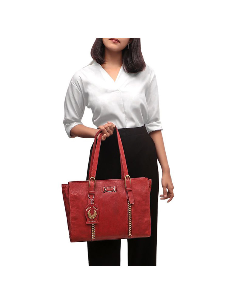 Hidesign Metal 04 Red Women's Laptop Bag-picture-15