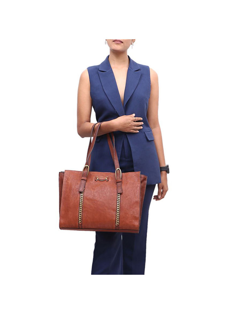 Hidesign Metal 04 Tan Women's Laptop Bag-picture-41