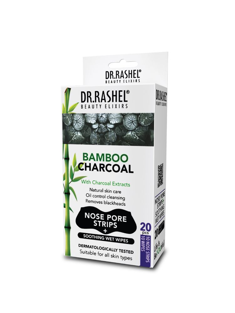 DR. RASHEL Bamboo Charcoal Blackhead Remover Nose Strips & Soothing Wet Wipes-image-10