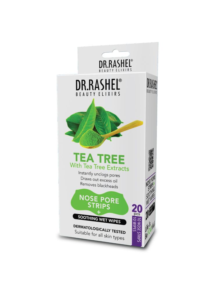 DR. RASHEL Tea Tree Blackhead Remover Nose Strips & Soothing Wet Wipes-picture-24