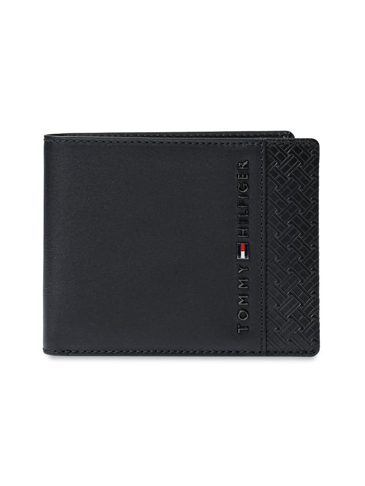 Tommy Hilfiger Mens Leather Global Coin Wallet Eldred - Black