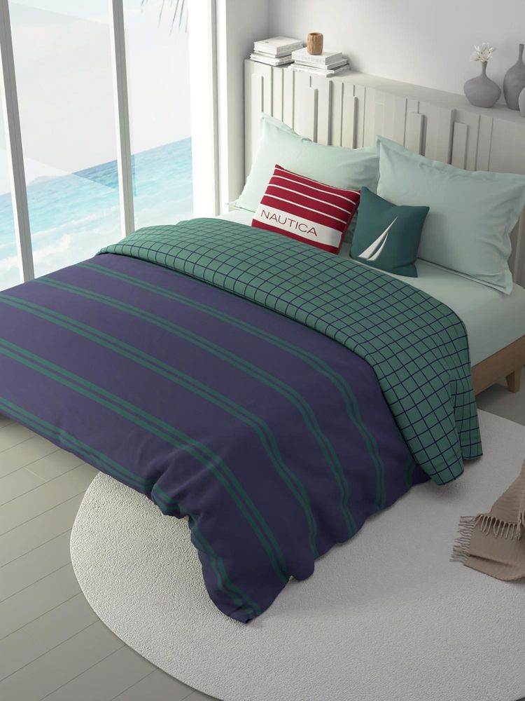 Nautica Multi-Color Geometric Cotton Double Comforter-image-40