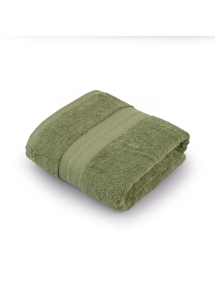 Himeya 100% Cotton Bath Towel 500 Gsm- Olive Green-image-4