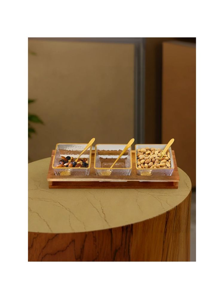 UMAI Glass Spice Jar With Acacia Wood Tray And Spoon-picture-11