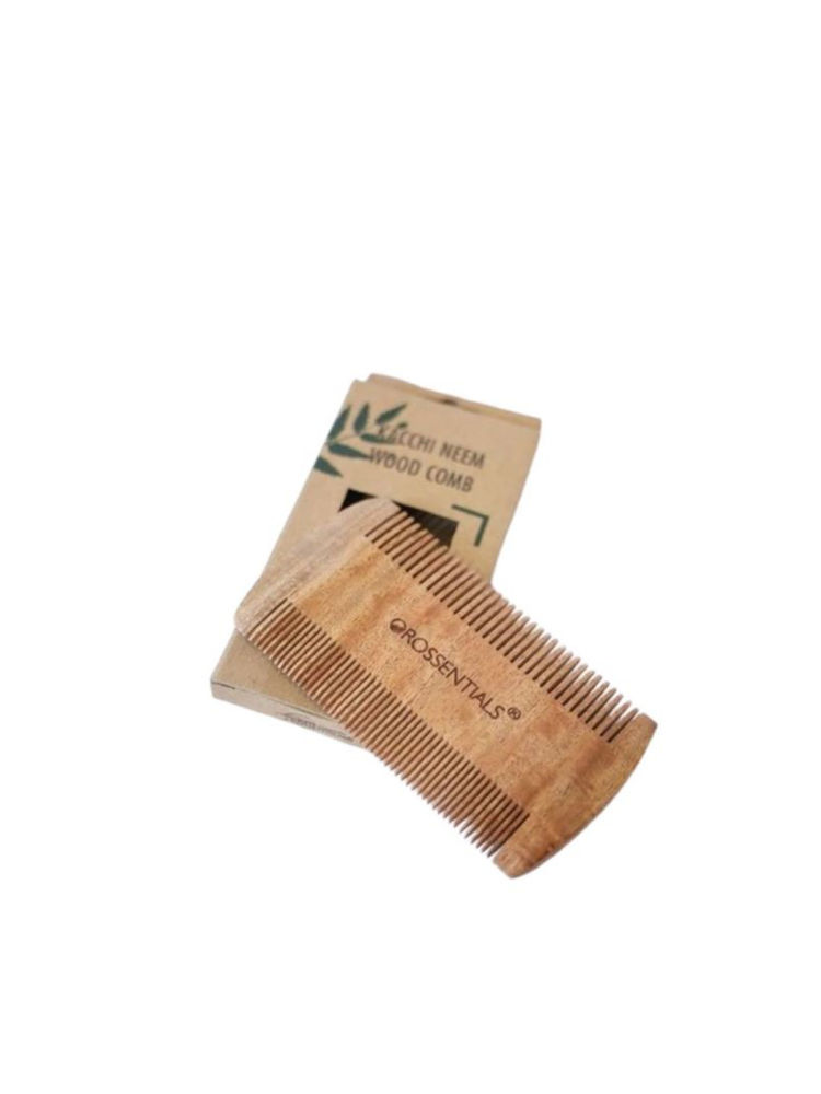 OROSSENTIALS Oil Treated Kacchi Neem Handmade Wooden Lice Comb-picture-28