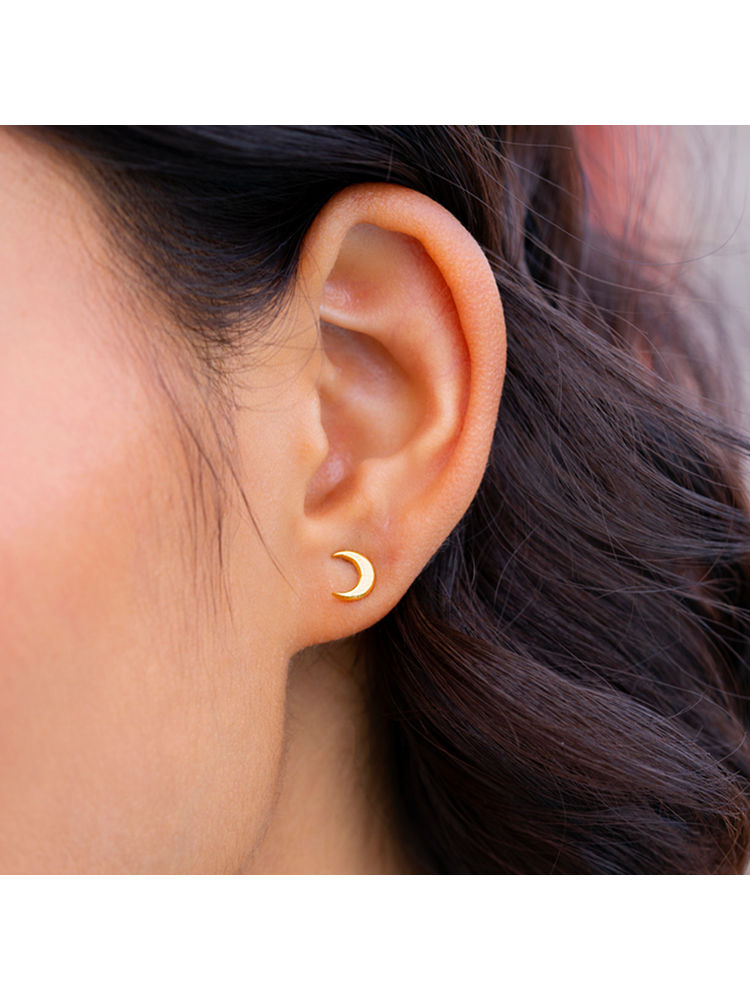 Shaya by CaratLane Over The Moon Studs in Gold Plated 925 Silver-picture-20