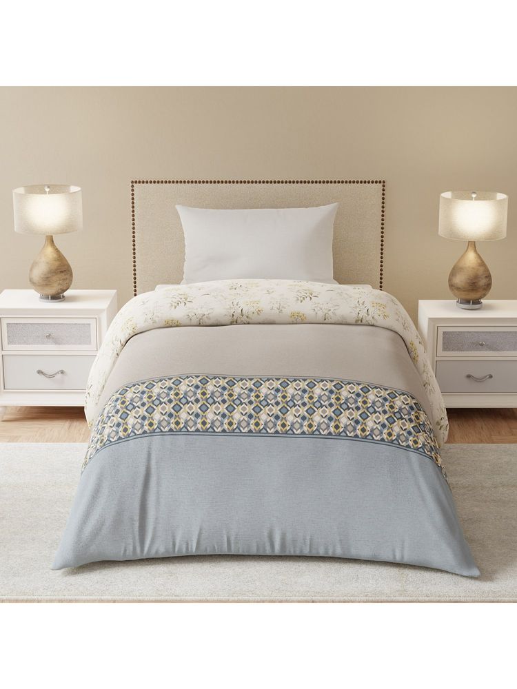 Boutique Living Valatia Cotton Grey Floral Reversible Comforter-image-46