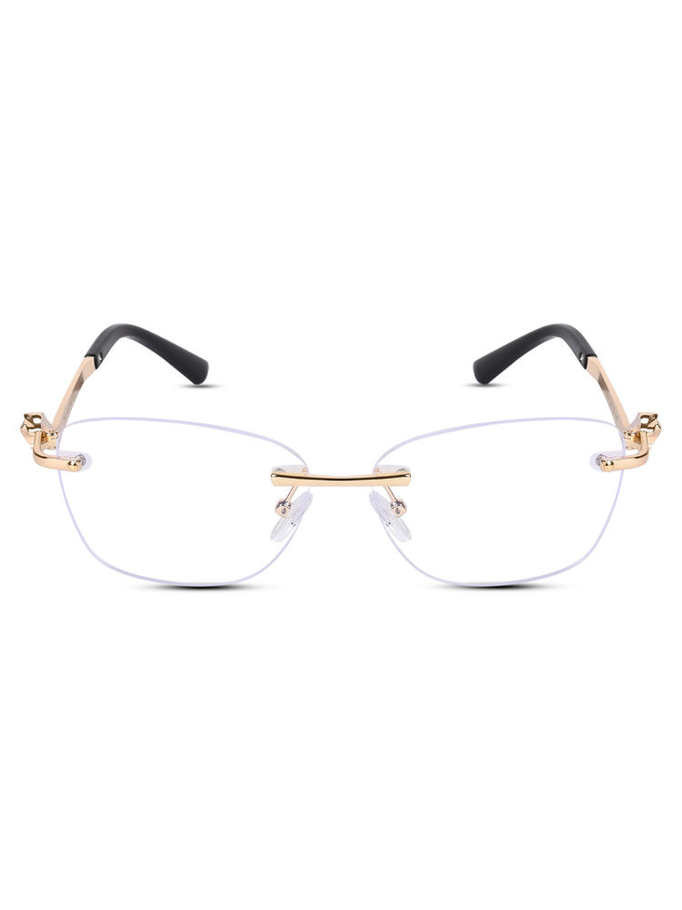 Voyage Golden Square Rim Less Sunglasses for Men & Women 7259MG3930-image-7