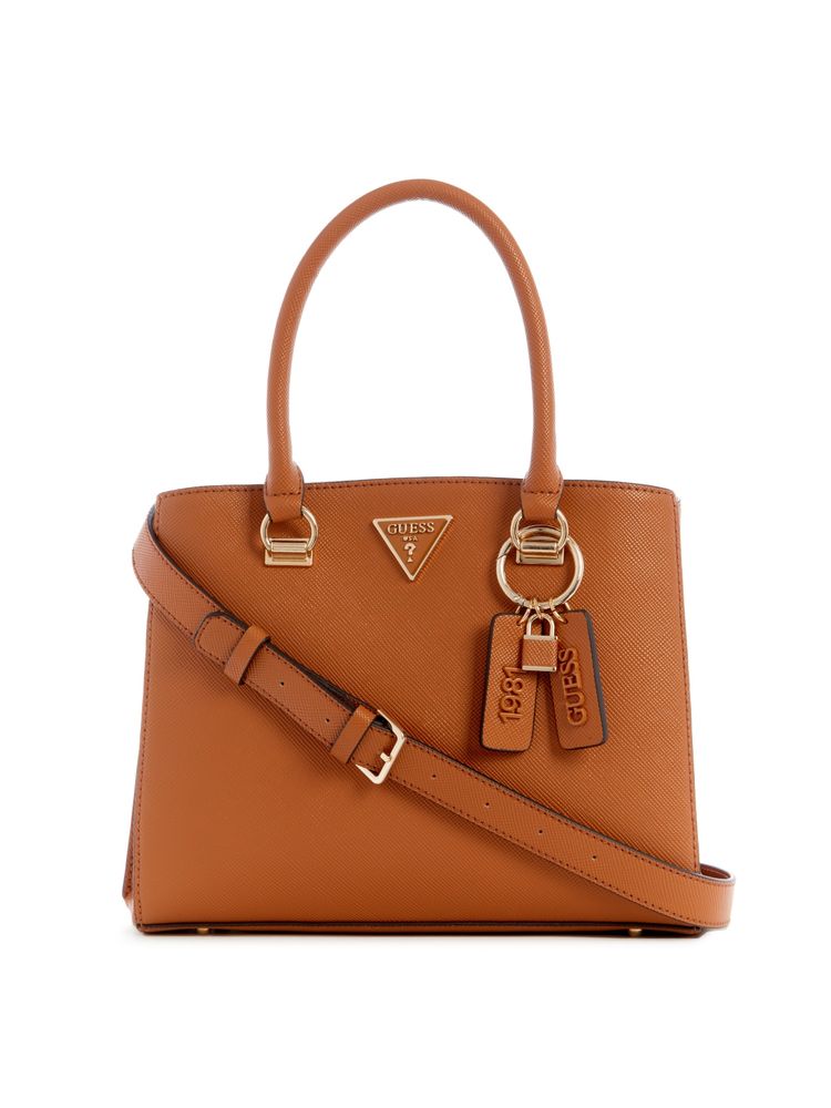 Guess Brown Noelle Girlfriend Satchel Bag-image-23