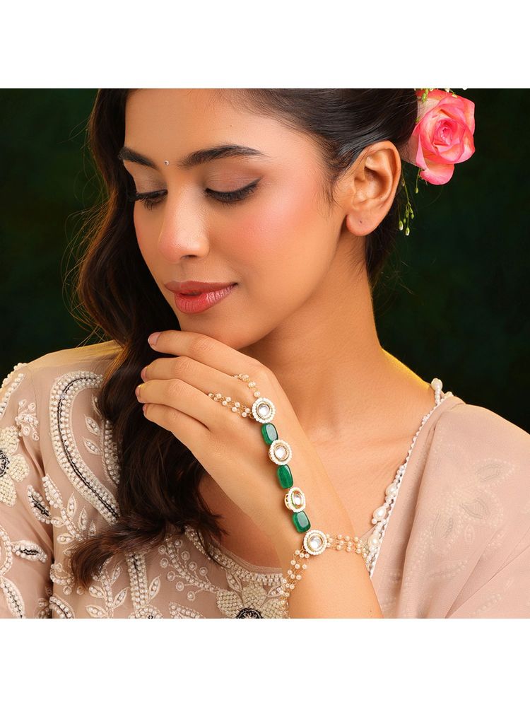 Ruby Raang Studio Emerald Pearl Haathphool-picture-10