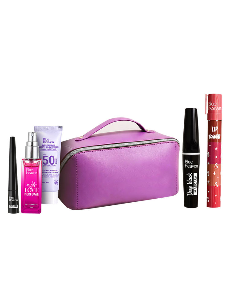 Blue Heaven Glam Ready Beauty Makeup Kit, Gift Set With Free Makeup Pouch-image-34