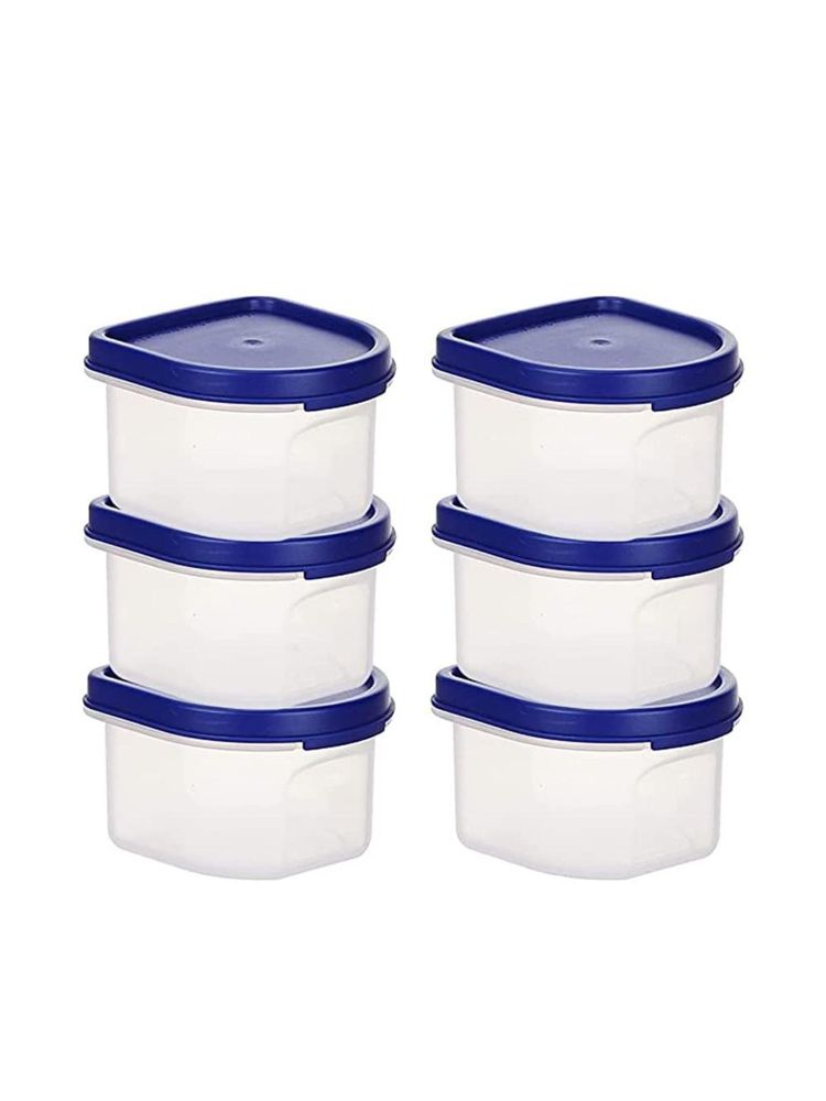 Kuber Industries Plastic Unbreakable Food Storage Jar 250 ML,Pack of 6 (White)-image-4