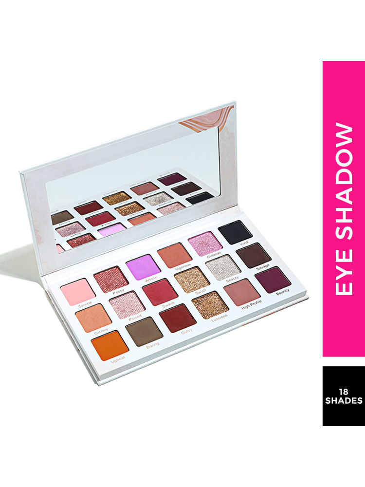 Praush Beauty The Showstopper Eyeshadow Palette With 18 Pigmented Shades