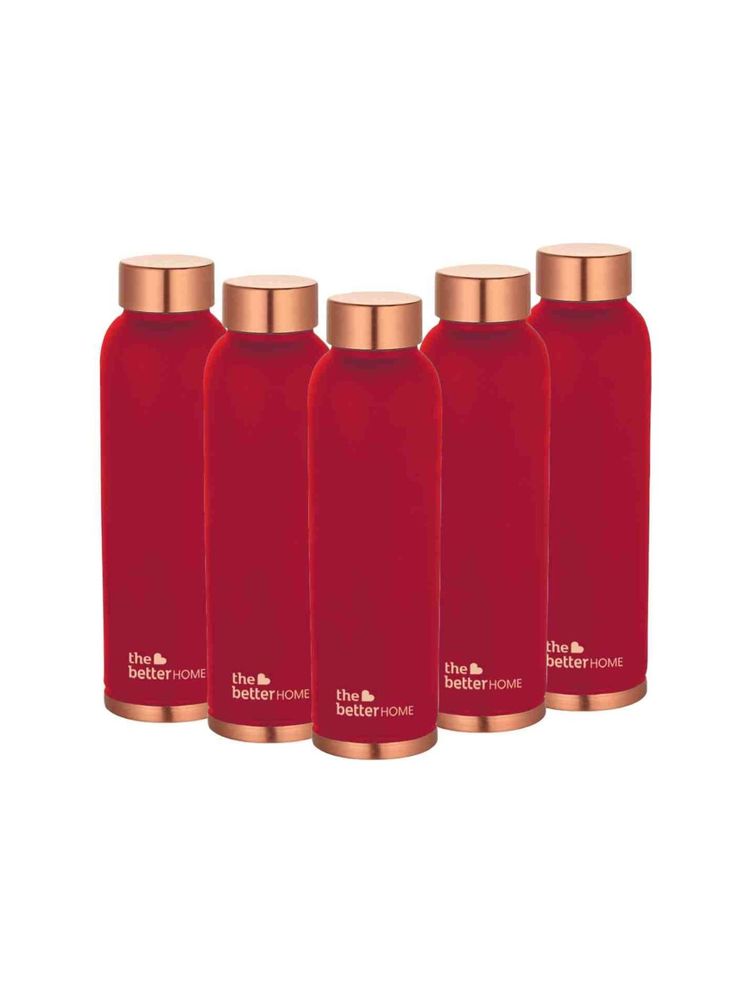 The Better Home Copper Bottle 950 ml Maroon Pack of 5-image-18