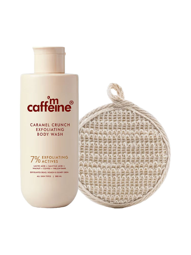 MCaffeine 7% Exfoliating Body Wash & Natural Loofah Combo-image-14