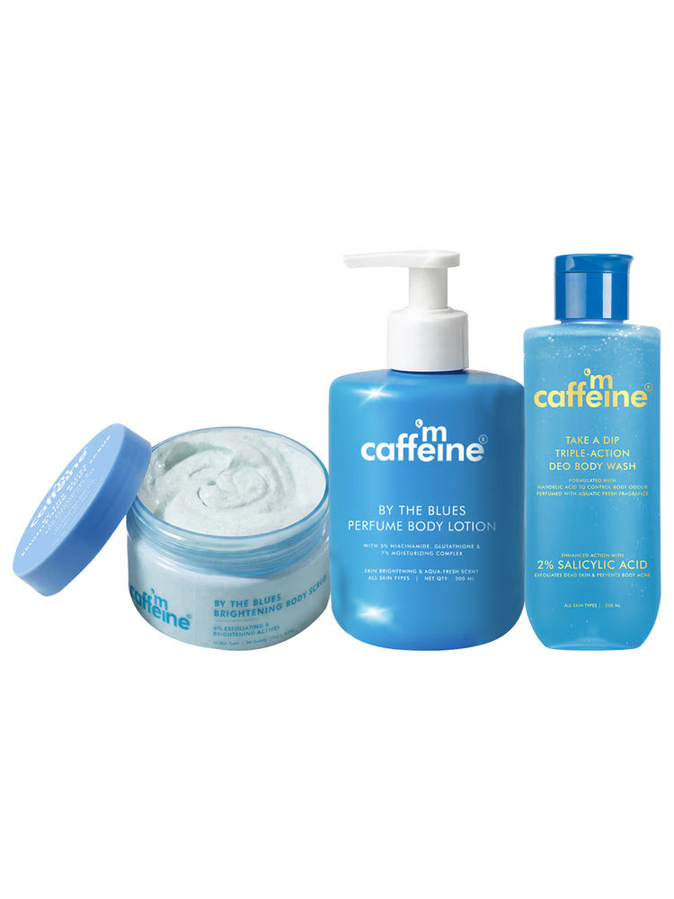MCaffeine Take A Dip Body Wash & By The Blues Body Scrub & Body Lotion Combo-image-28