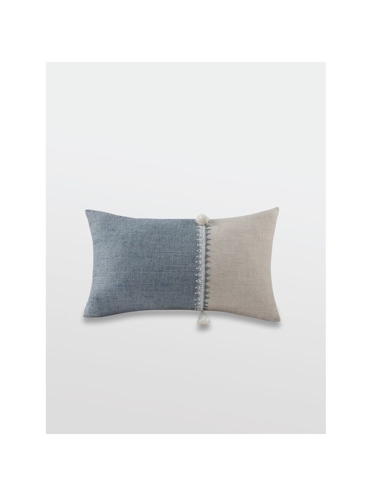 MiRooh Izafi Stone Blue Cushion (14x20 Inches)-image-4